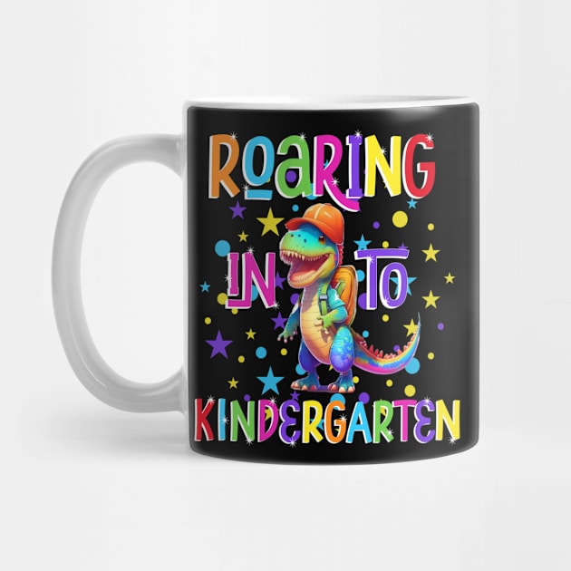 Roaring in to Kindergarten Kids, Boys, Girls, Teacher by BesTees
